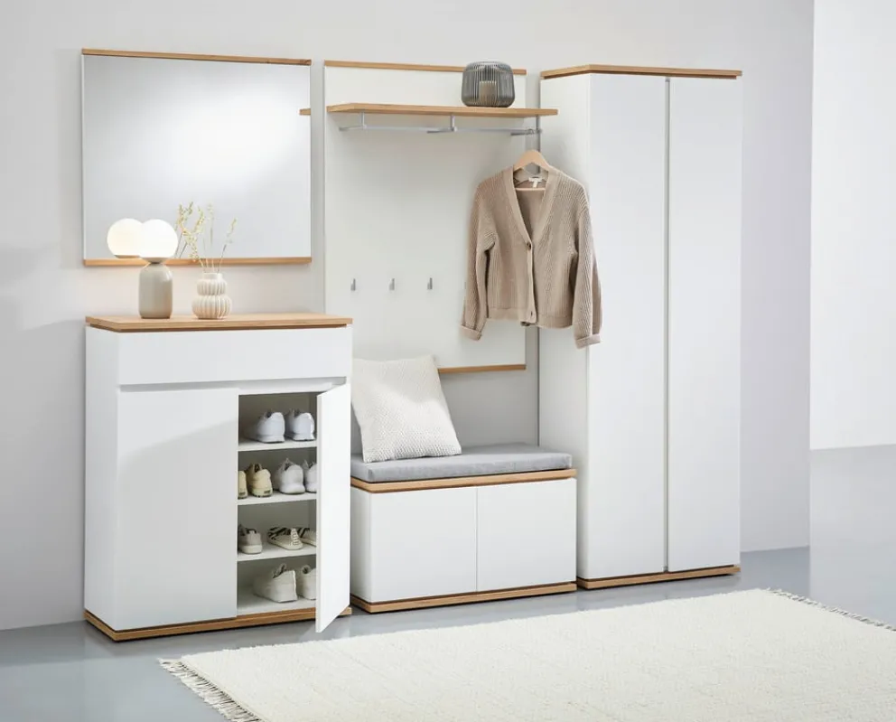 Xora Schuhschrank Yamael eichefarbig, weiss Sale