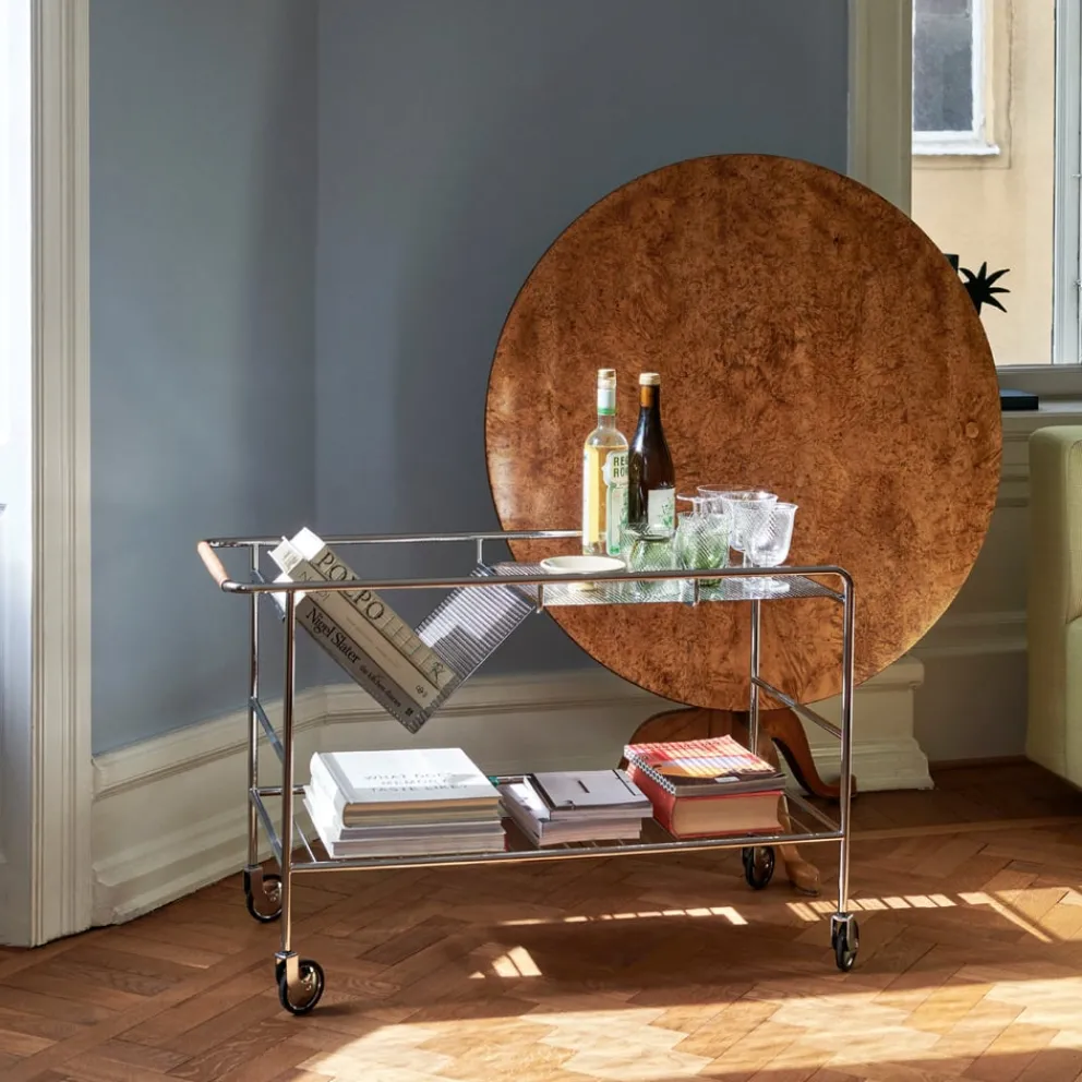 &Tradition Servierwagen Alima silber, walnuss Hot
