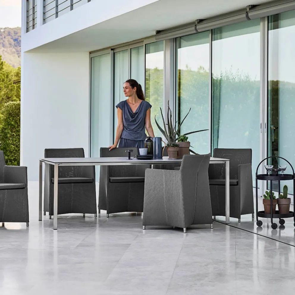 Cane-line Servierwagen Roll lava grey