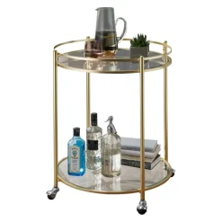 MID.YOU Servierwagen Rund gold