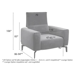 sensoo Sessel Cosy1 rot Outlet