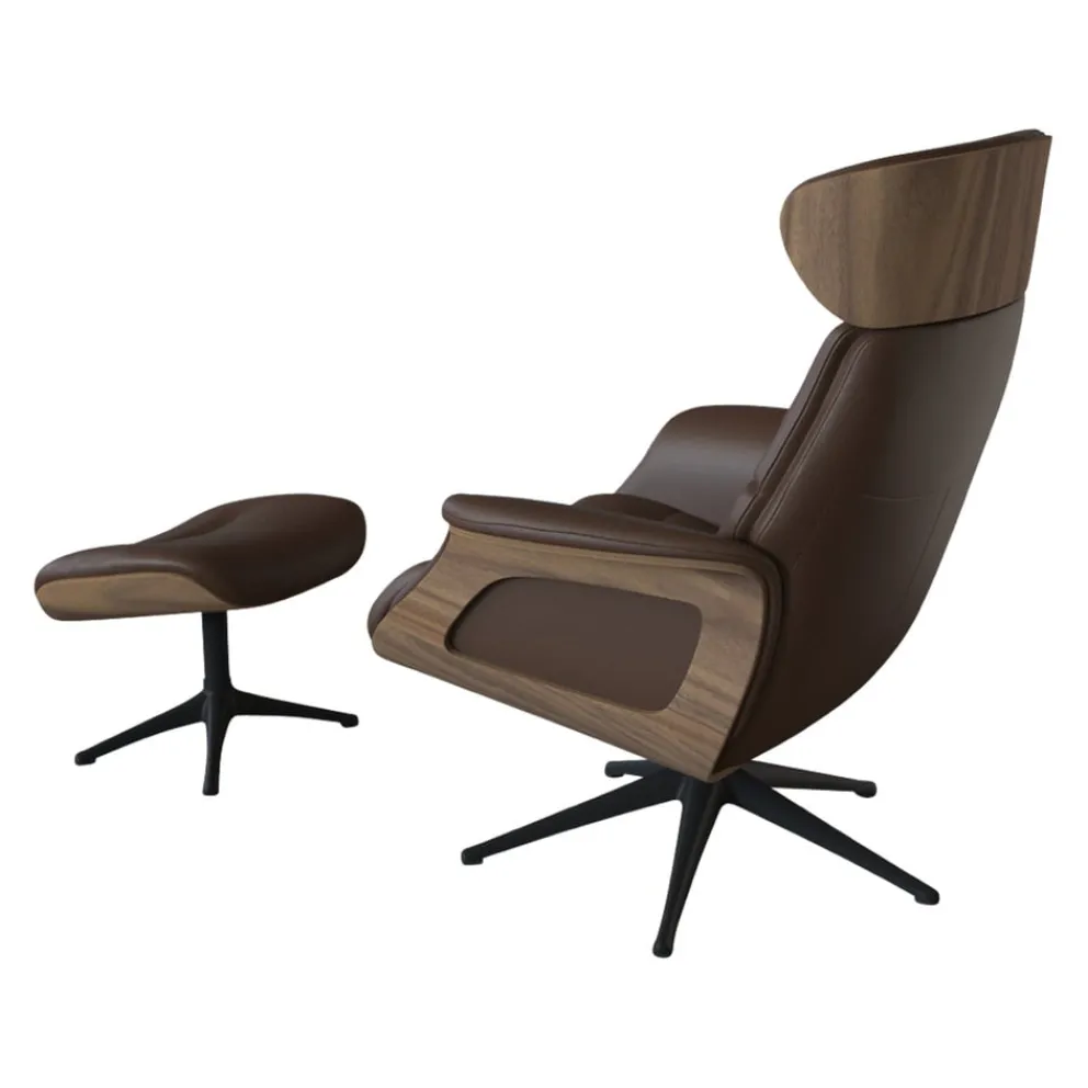 FLEXLUX Sessel Fashion Clement Omaha 0733 warm oakbark brown Discount