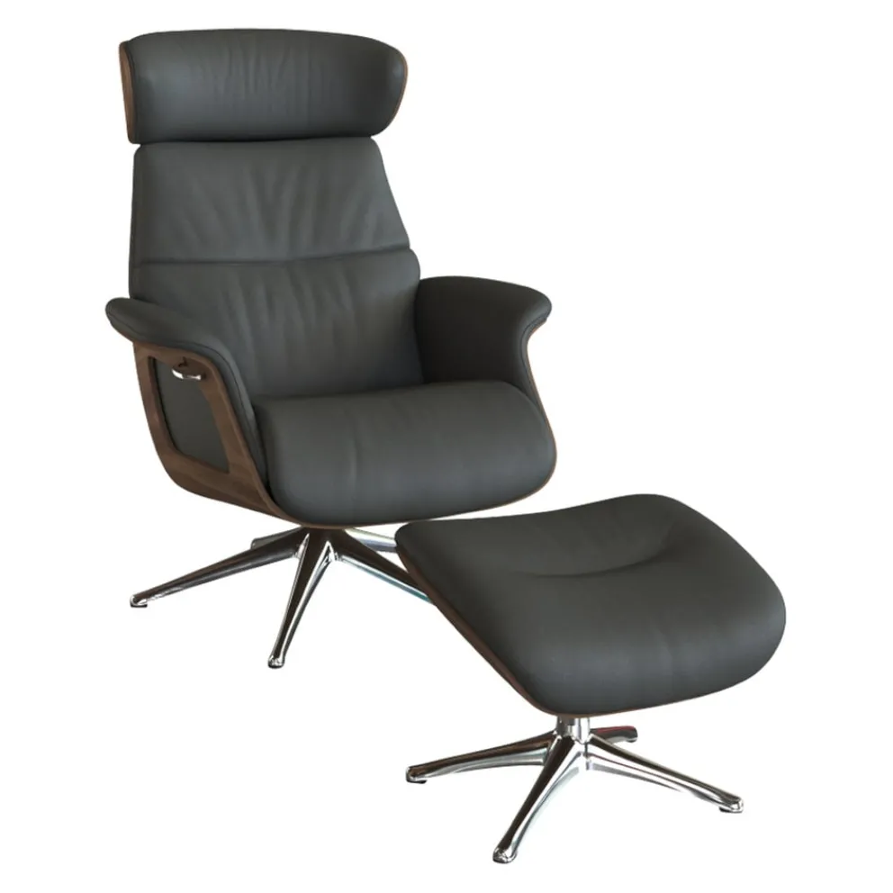 FLEXLUX Sessel Fashion Clement Dakota 0744 warm mineral grey