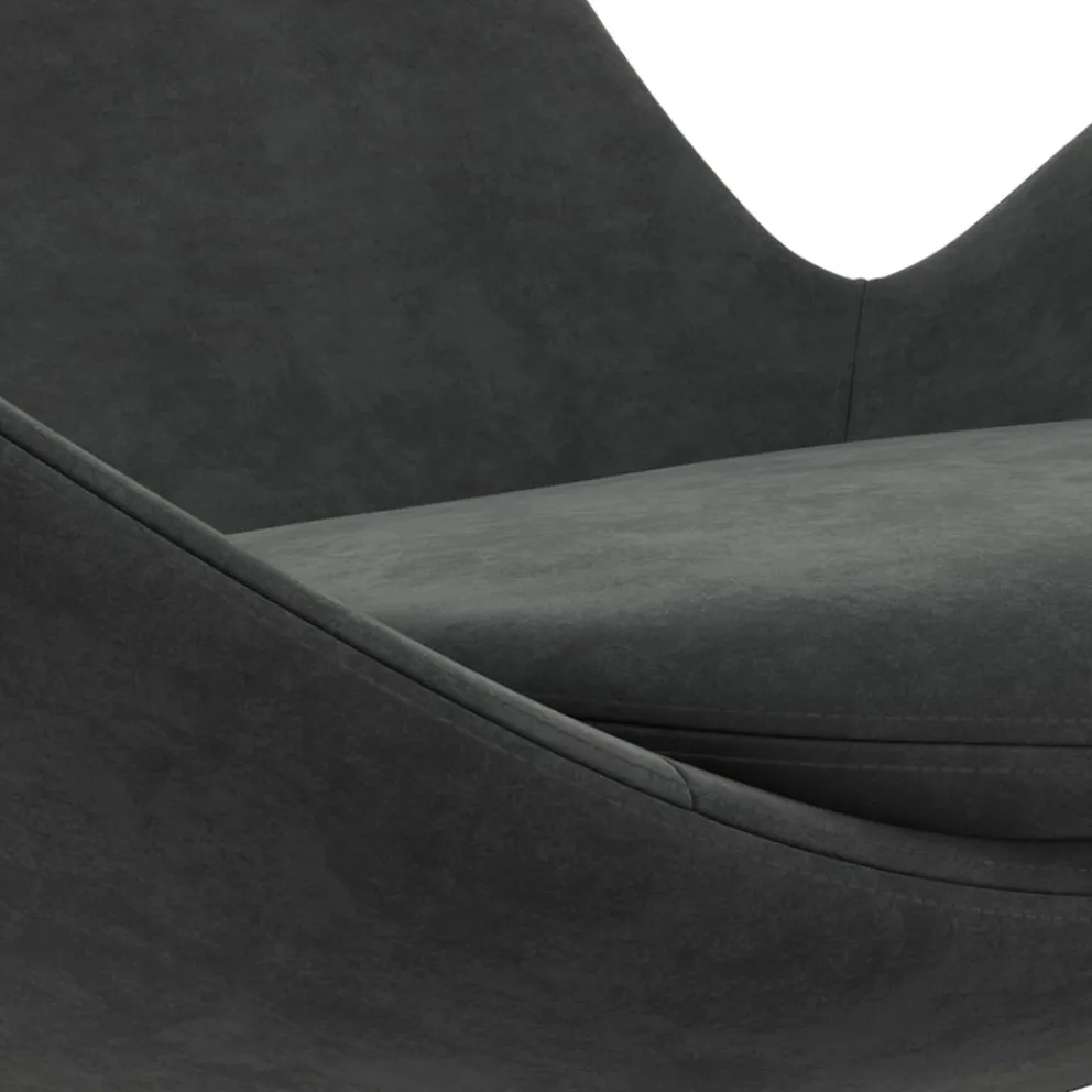 FLEXLUX Sessel Ghost High Kat. 2, Super Velvet 2376 Silver Grey Hot