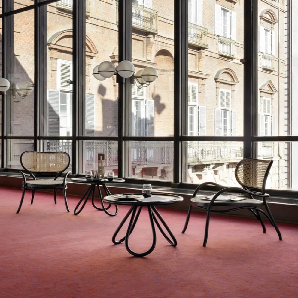 Gebrüder Thonet Vienna Sessel Lehnstuhl SCHICHTHOLZ / C01 Nero 9005 New