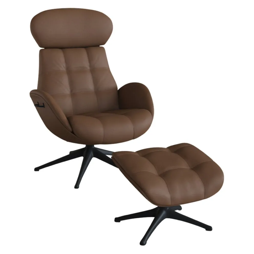 FLEXLUX Sessel Metro Chester Dakota 0742 modern cognac brown