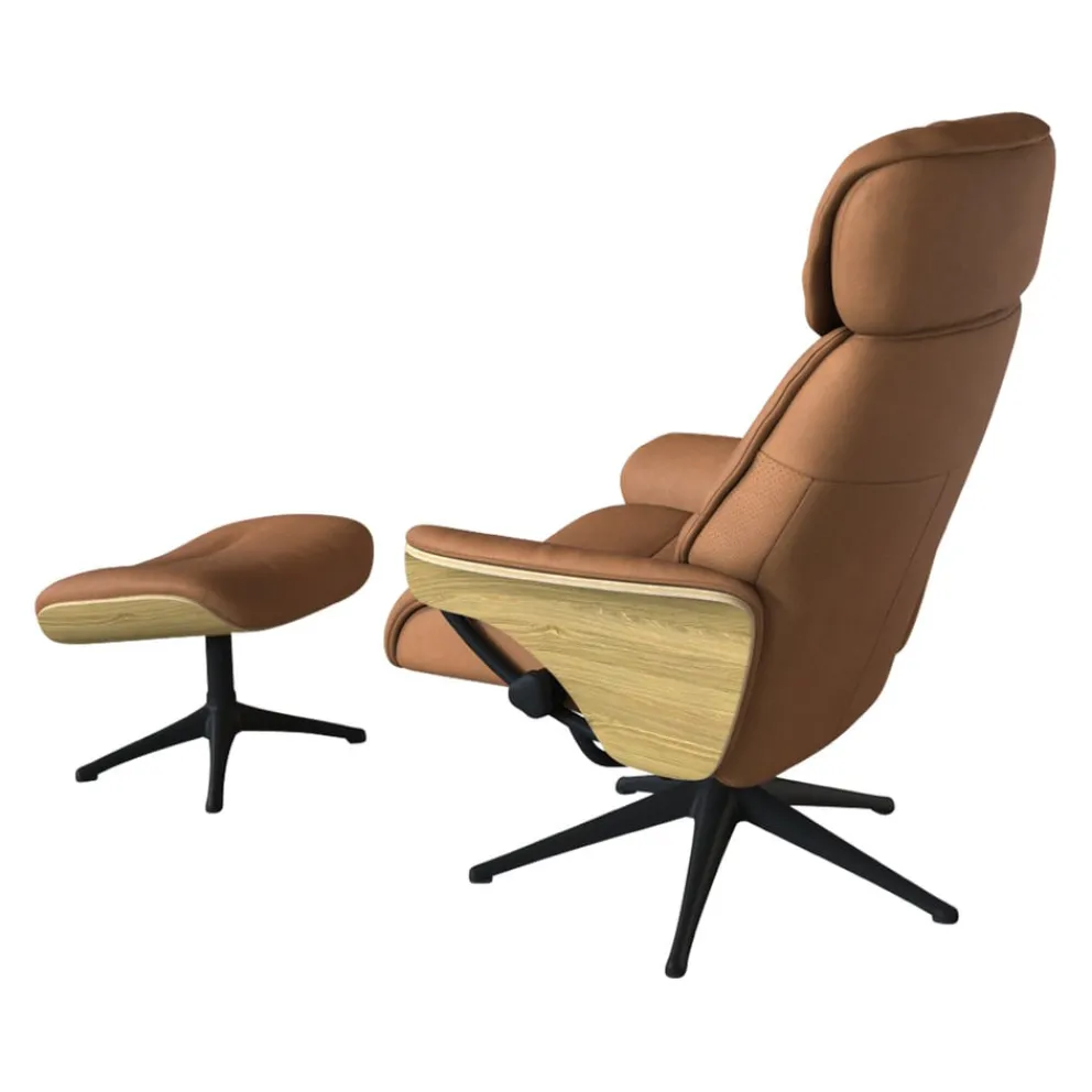 FLEXLUX Sessel Scandi Aarhus Nature 0720 Cognac Hot