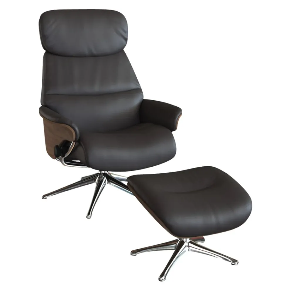 FLEXLUX Sessel Scandi Aarhus Savoy 0962 Dark Brown Ameretto New