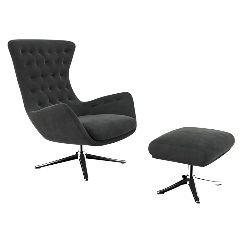 FLEXLUX Sessel Sini Kat. 2, Super Velvet 2376 Silver Grey Sale