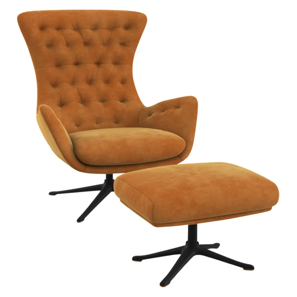 FLEXLUX Sessel Sini Kat. 2, Super Velvet 2371 Warm Yellow Sale