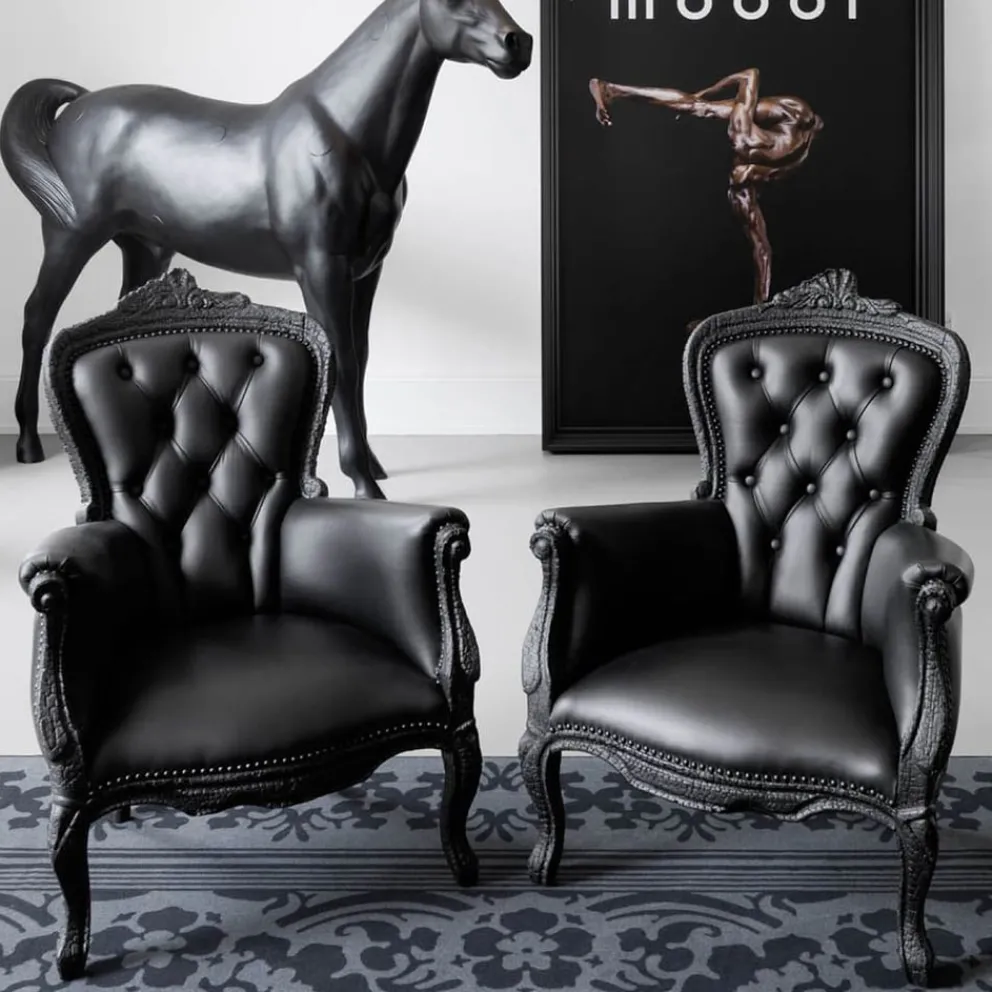 Moooi Sessel Smoke Chair verkehrsschwarz New