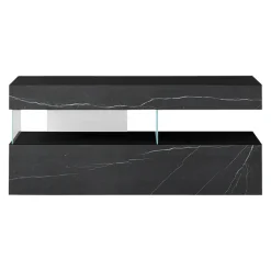 Lago Sideboard Air Xglass marquina, nero Hot