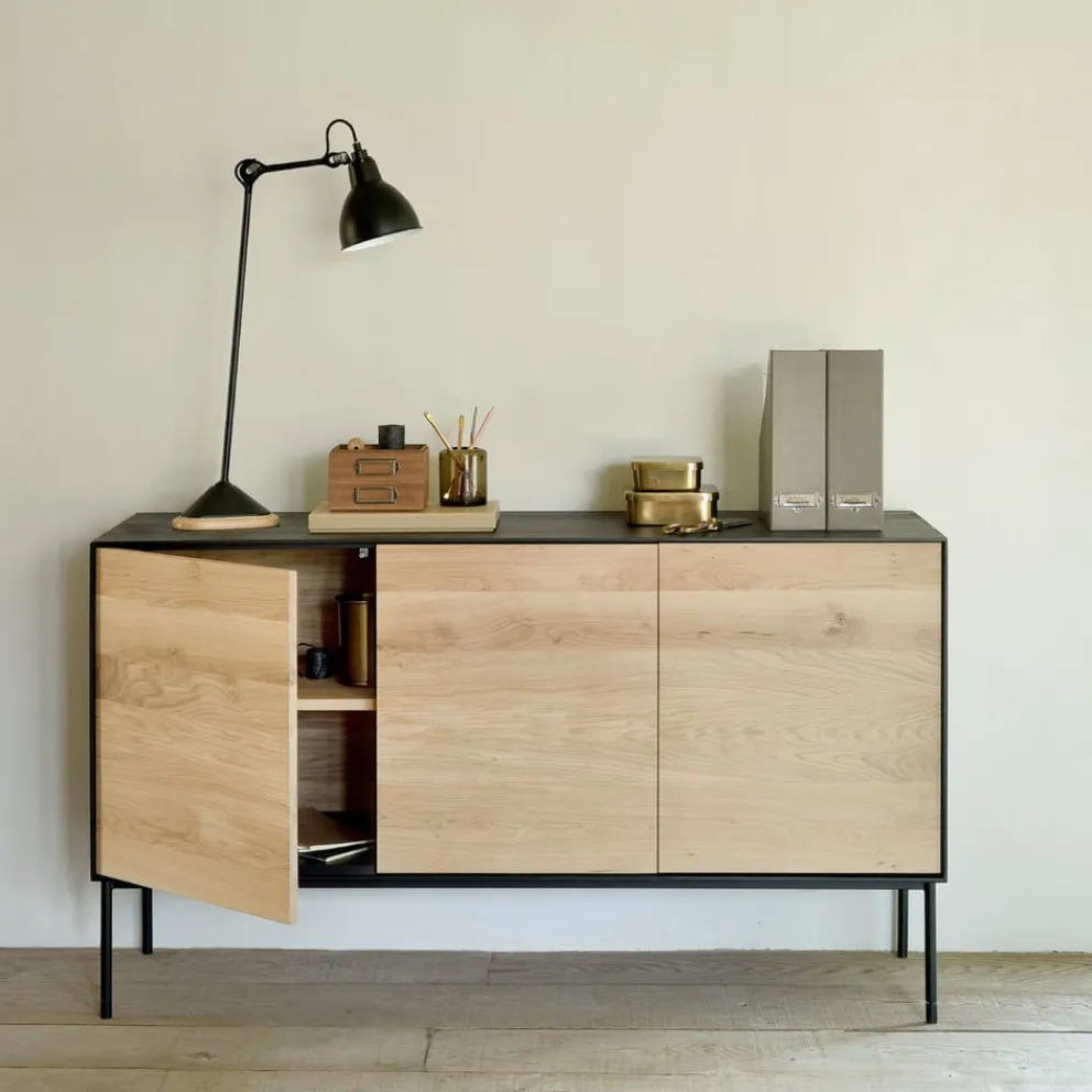 Ethnicraft Sideboard Blackbird eichefarbig, schwarz New