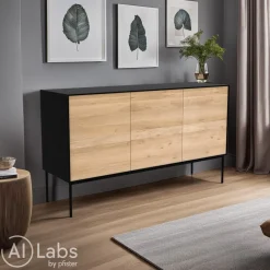 Ethnicraft Sideboard Blackbird eichefarbig, schwarz New