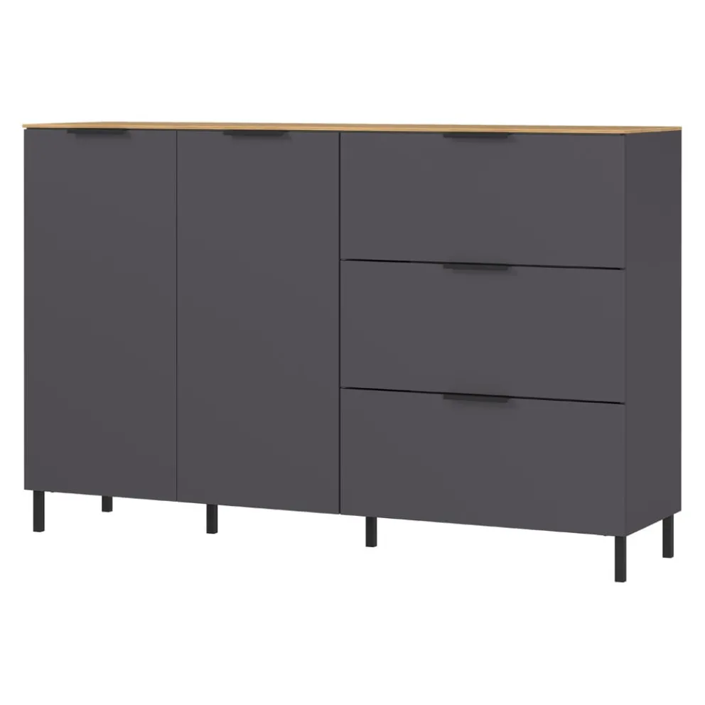 Xora Sideboard California-506 graphit, navarra-eiche-nb. Outlet