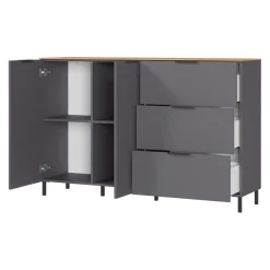 Xora Sideboard California-506 graphit, navarra-eiche-nb. Outlet
