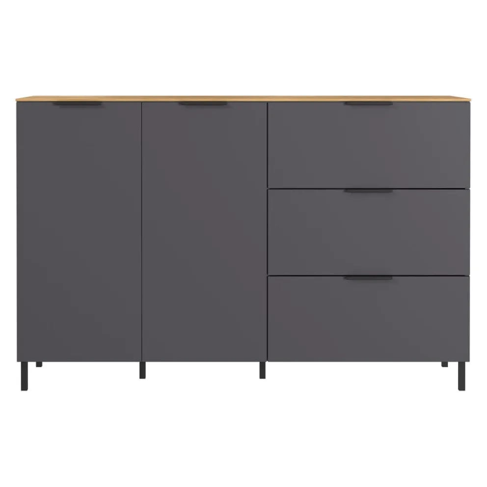 Xora Sideboard California-506 graphit, navarra-eiche-nb. Outlet