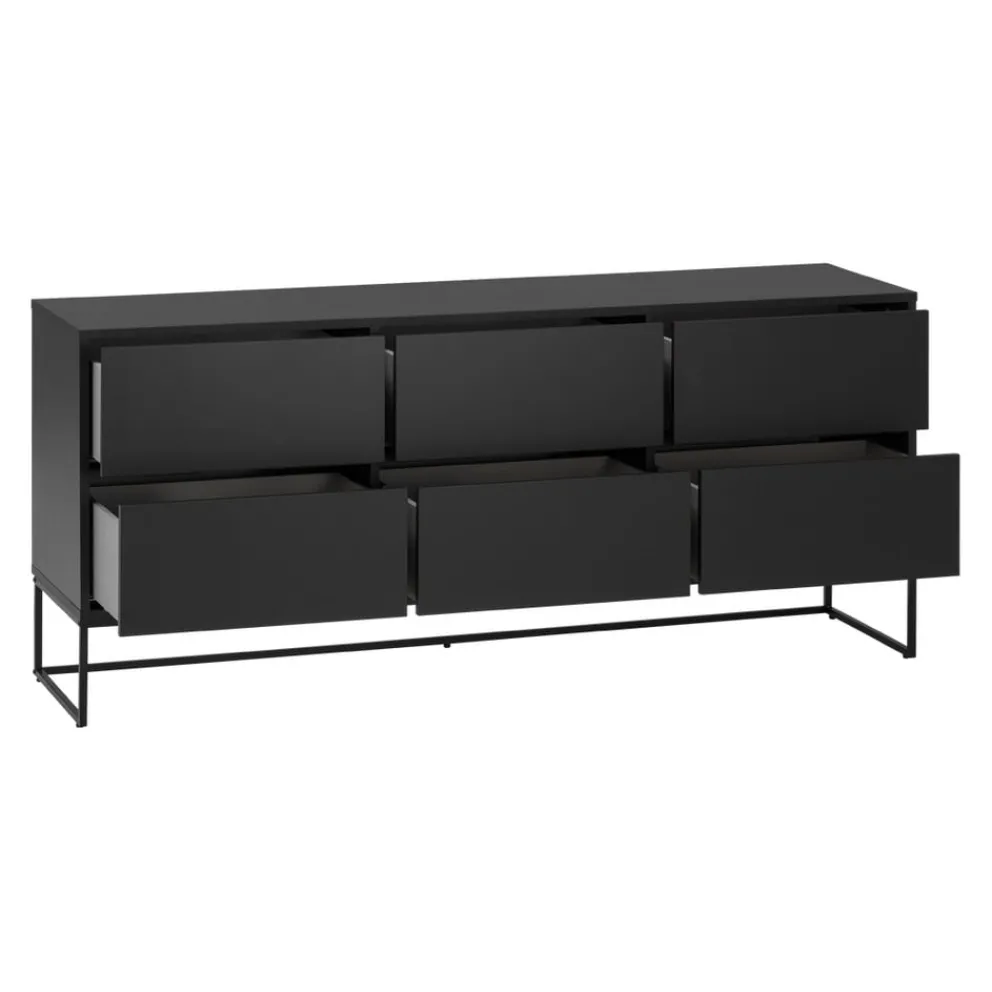 BYYU Sideboard Clipp 070 shadow black Outlet