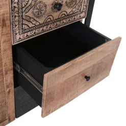 Ambia Home Sideboard Cortina braun, dunkelgrau, mangofarbig New