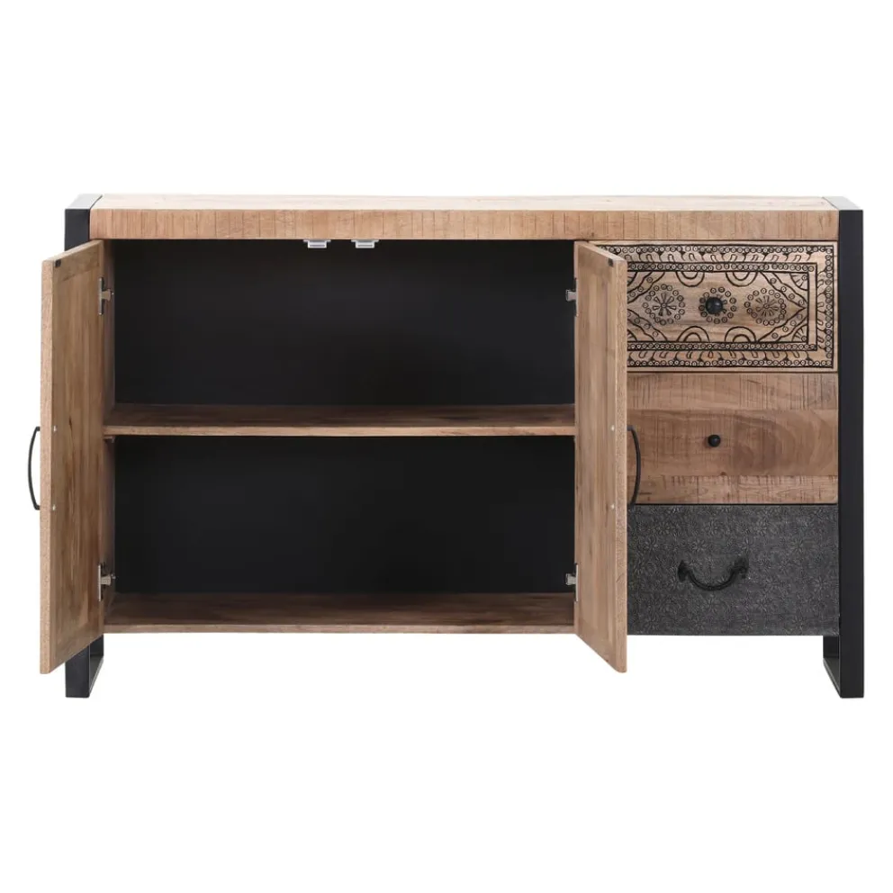 Ambia Home Sideboard Cortina braun, dunkelgrau, mangofarbig New