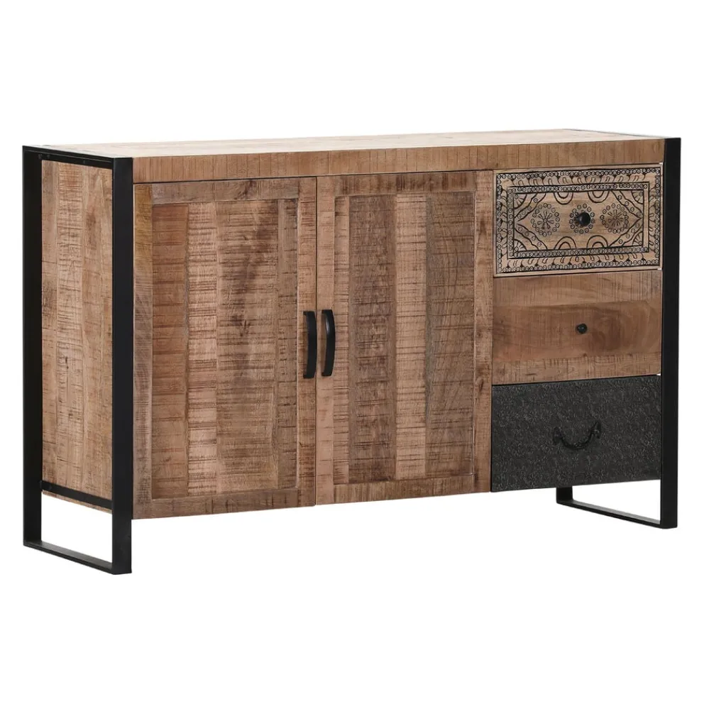 Ambia Home Sideboard Cortina braun, dunkelgrau, mangofarbig New