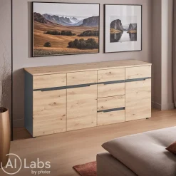 Voleo Sideboard Detroit eichefarbig, graphitgrau Best