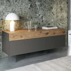 Lago Sideboard 36E8 Wildwood naturale, grafite Sale