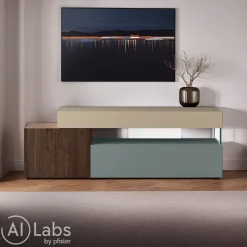 Lago Sideboard 36E8 Wildwood scuro, argilla, spago