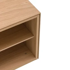Piure Sideboard Edit/Q E08 Eiche offwhite, Mattlack P01 White Clearance