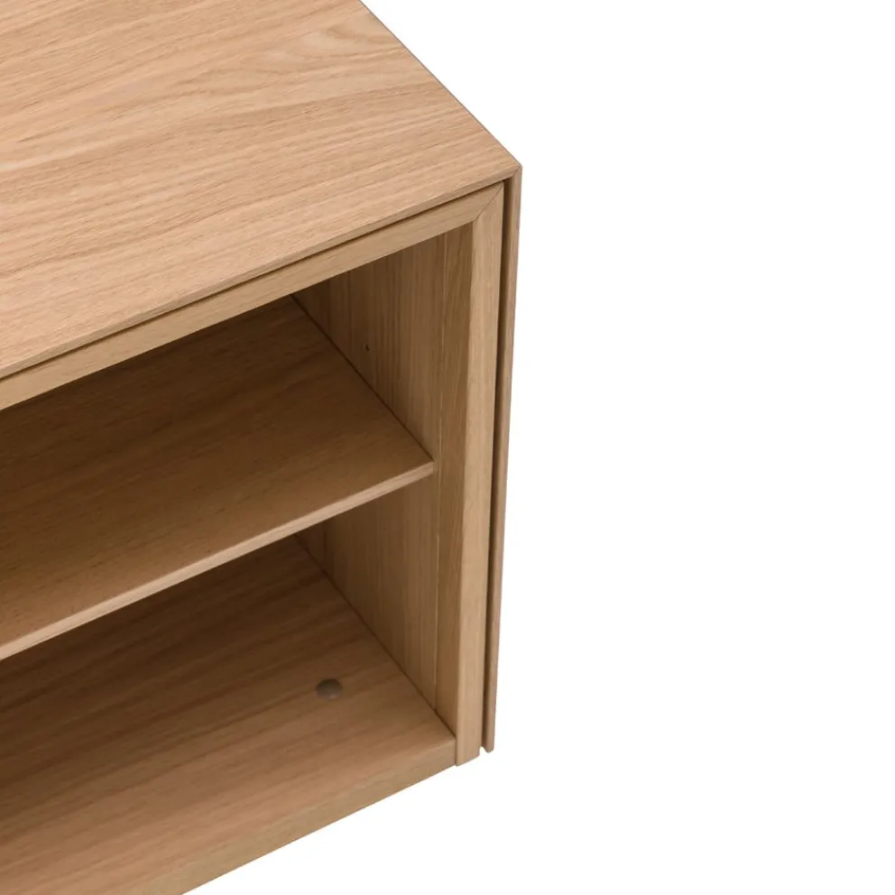 Piure Sideboard Edit/Q E08 Eiche offwhite, Mattlack P01 White Clearance