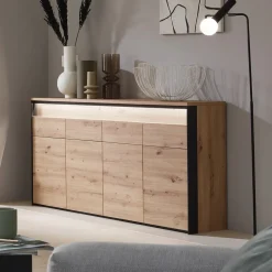 Voleo Sideboard Edra eichefarbig, schwarz New