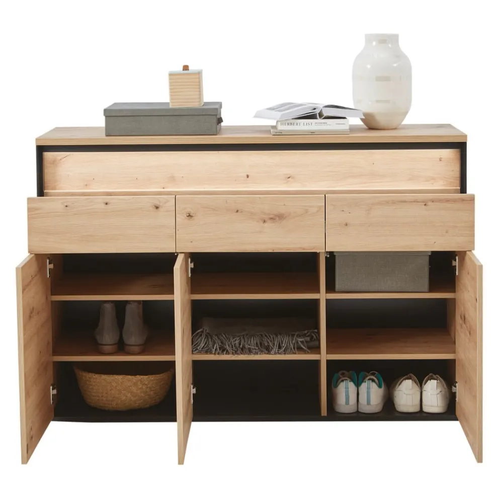 Voleo Sideboard Edra eichefarbig, schwarz Best