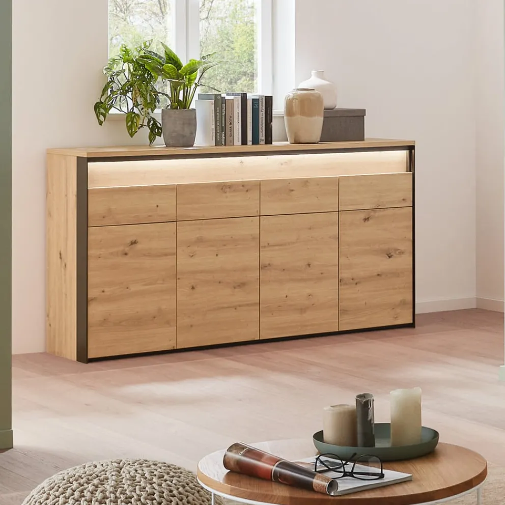 Voleo Sideboard Edra eichefarbig, schwarz Best