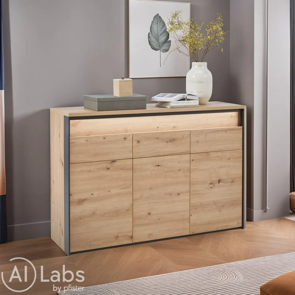 Voleo Sideboard Edra eichefarbig, schwarz Best