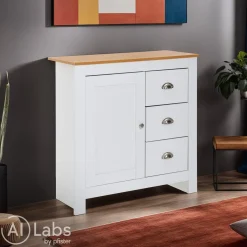 MID.YOU Sideboard Eiche weiss Clearance
