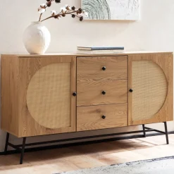 MID.YOU Sideboard Eiche Dekor hellbraun Clearance
