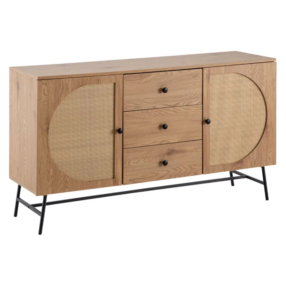 MID.YOU Sideboard Eiche Dekor hellbraun Clearance
