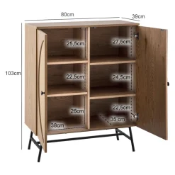 MID.YOU Sideboard Eiche Dekor braun Hot