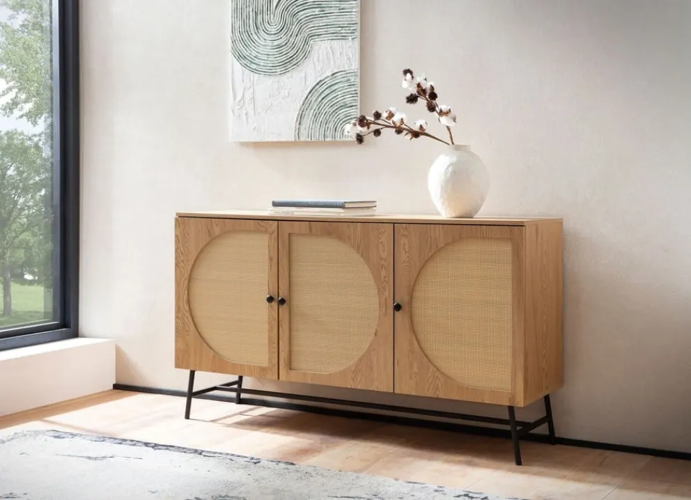 MID.YOU Sideboard Eiche Dekor braun Discount