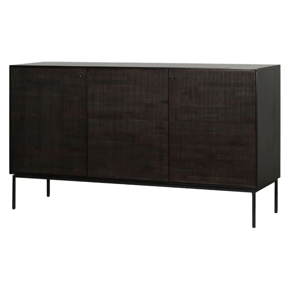 Ethnicraft Sideboard Grooves schwarz Clearance