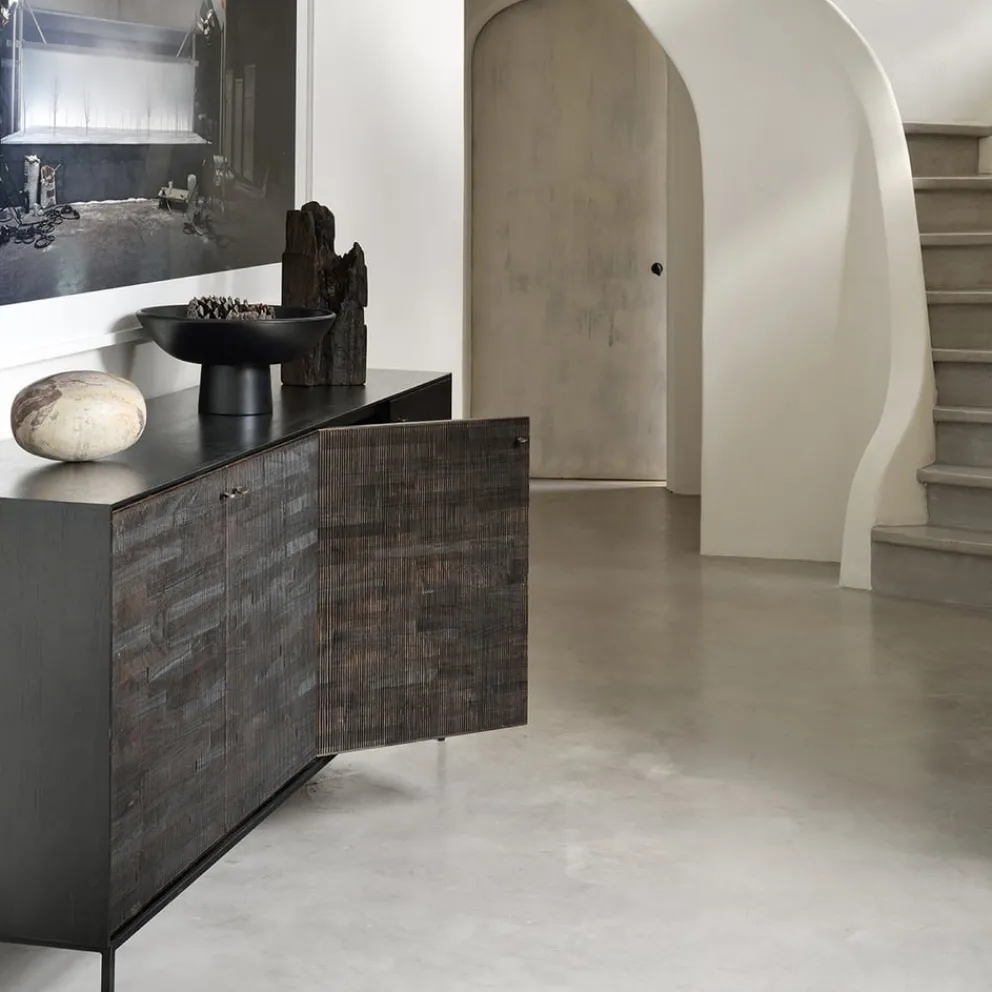 Ethnicraft Sideboard Grooves schwarz Clearance