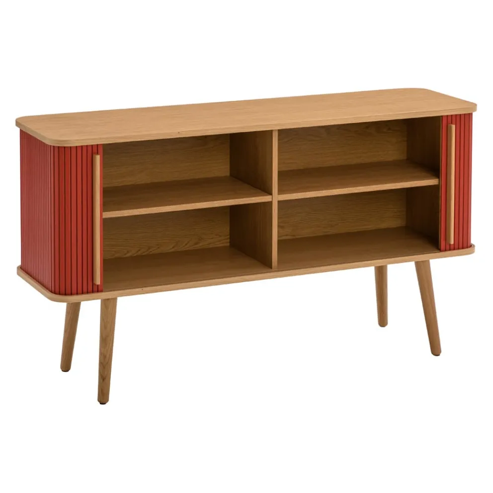 edy&liv Sideboard Helin eichefarbig, korallenrot Sale