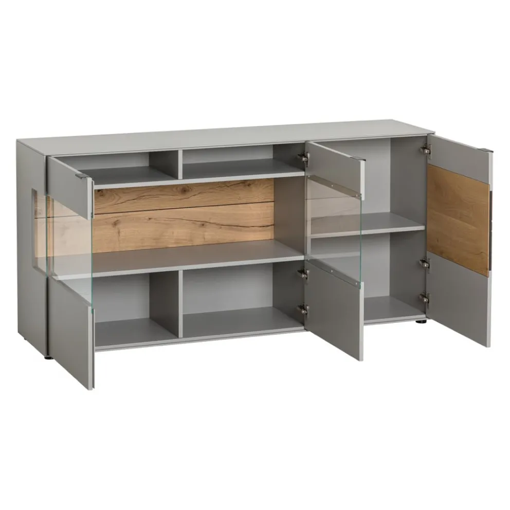 Dieter Knoll Sideboard Iseo grau, wildeichefarbig