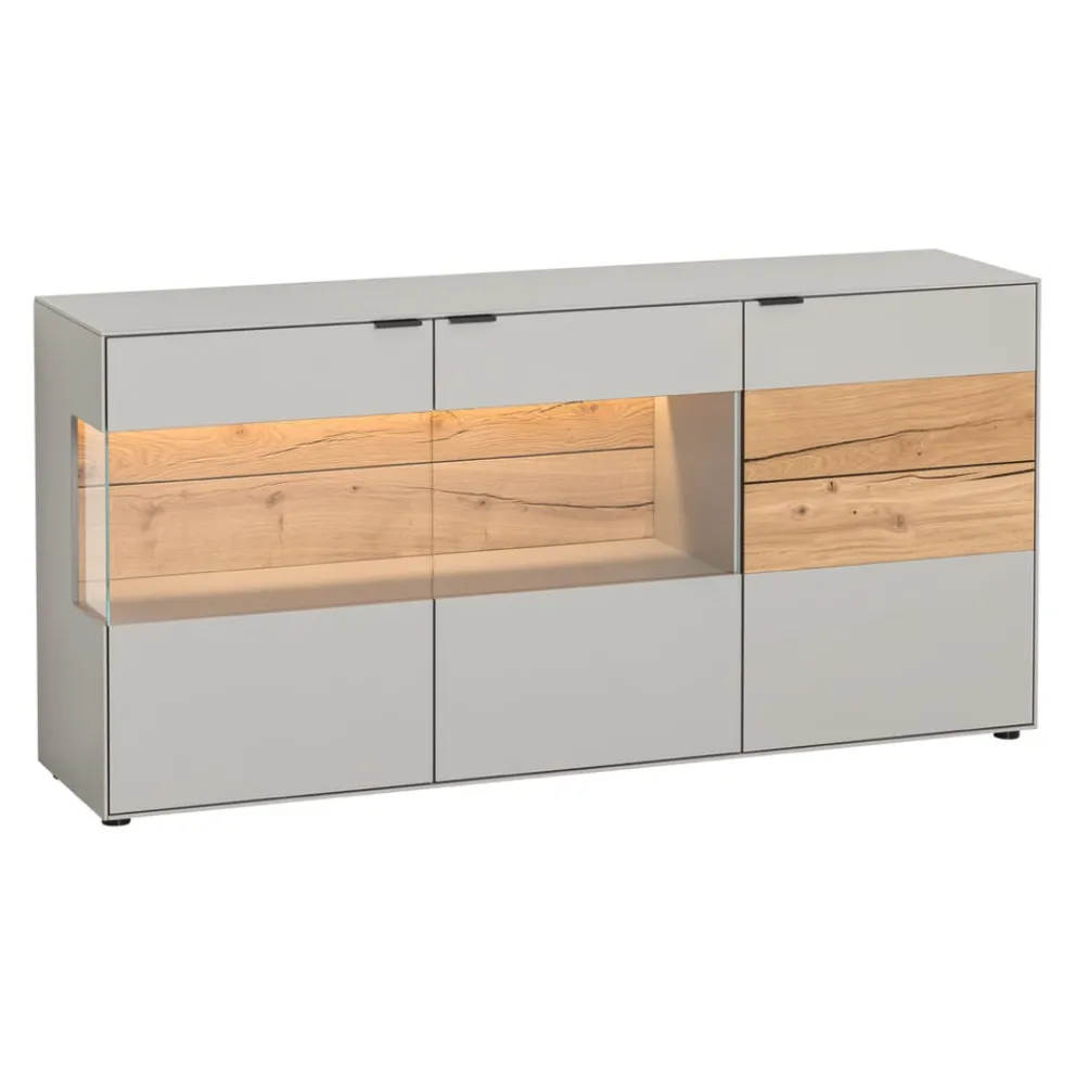 Dieter Knoll Sideboard Iseo grau, wildeichefarbig