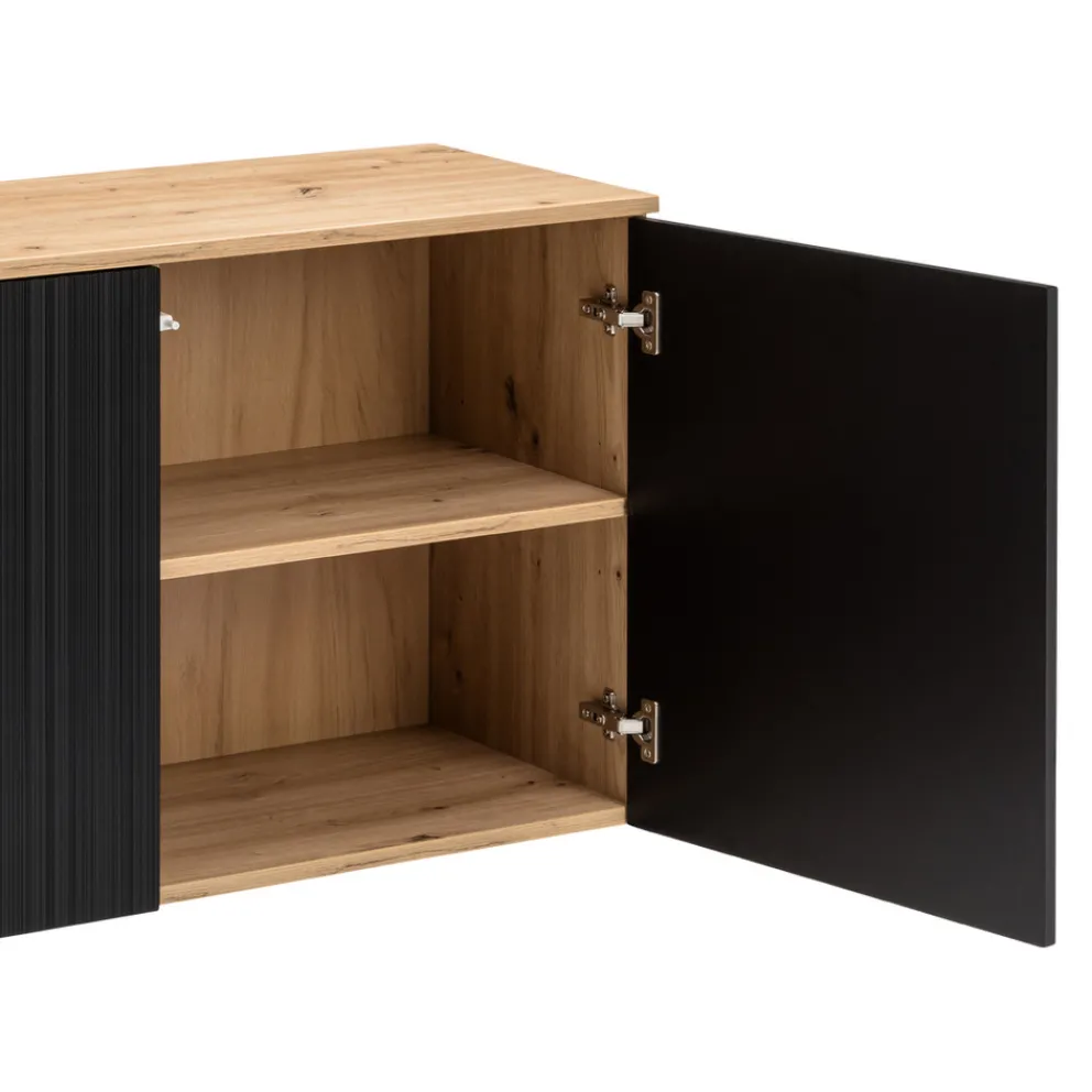 BYYU Sideboard Kleo eichefarbig, schwarz