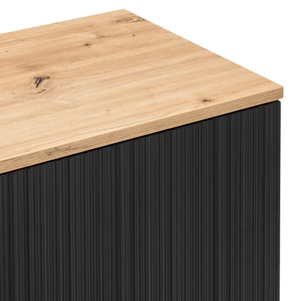 BYYU Sideboard Kleo eichefarbig, schwarz