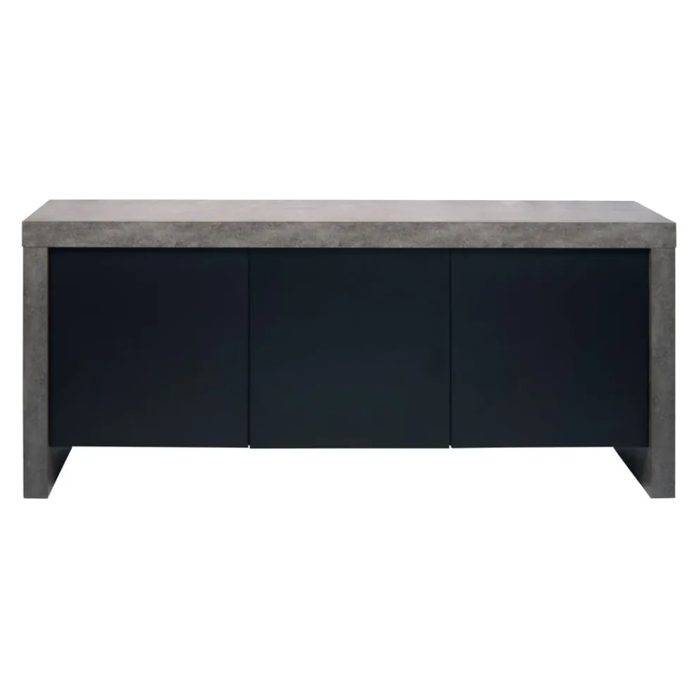 Temahome Sideboard KOBE betongrau, schwarz Clearance