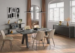 Temahome Sideboard KOBE betongrau, schwarz Clearance