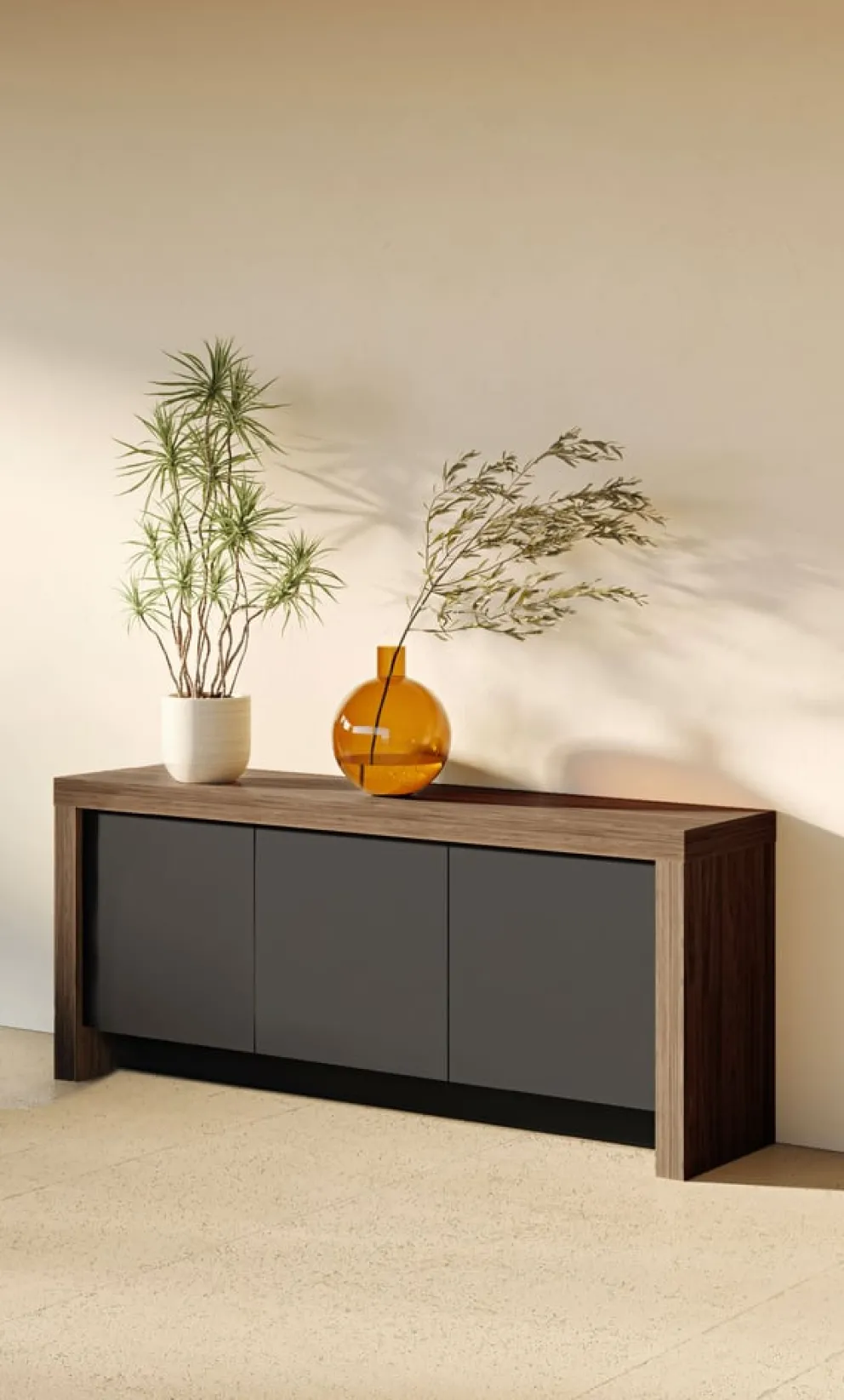 Temahome Sideboard KOBE nussbaumfarbig, schwarz Outlet