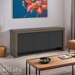 Temahome Sideboard KOBE nussbaumfarbig, schwarz Outlet